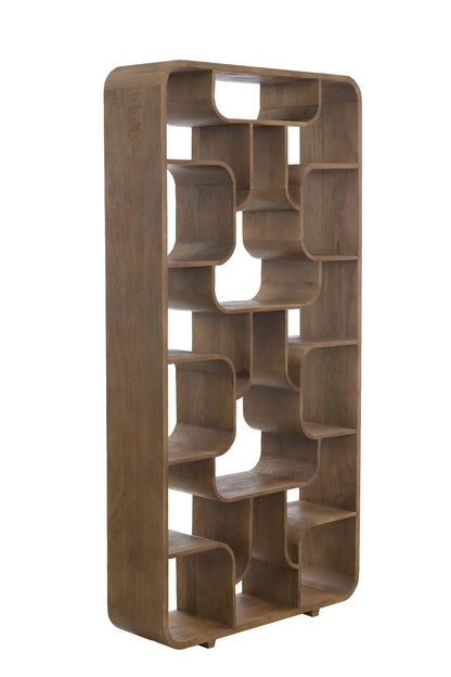 Labare Display Unit Grey-Dark Brown