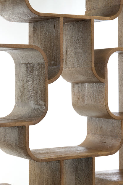 Labare Display Unit Grey-Dark Brown