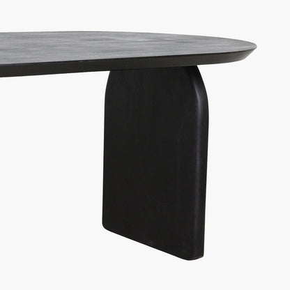 Bullnose Dining Table Closed Base Black