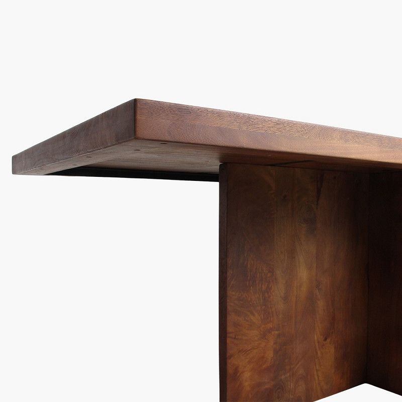 Bullnose Greek Cross Dining Table - Mango Wood
