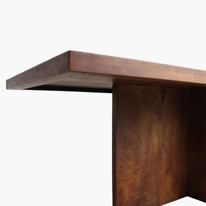 Bullnose Greek Cross Dining Table - Mango Wood