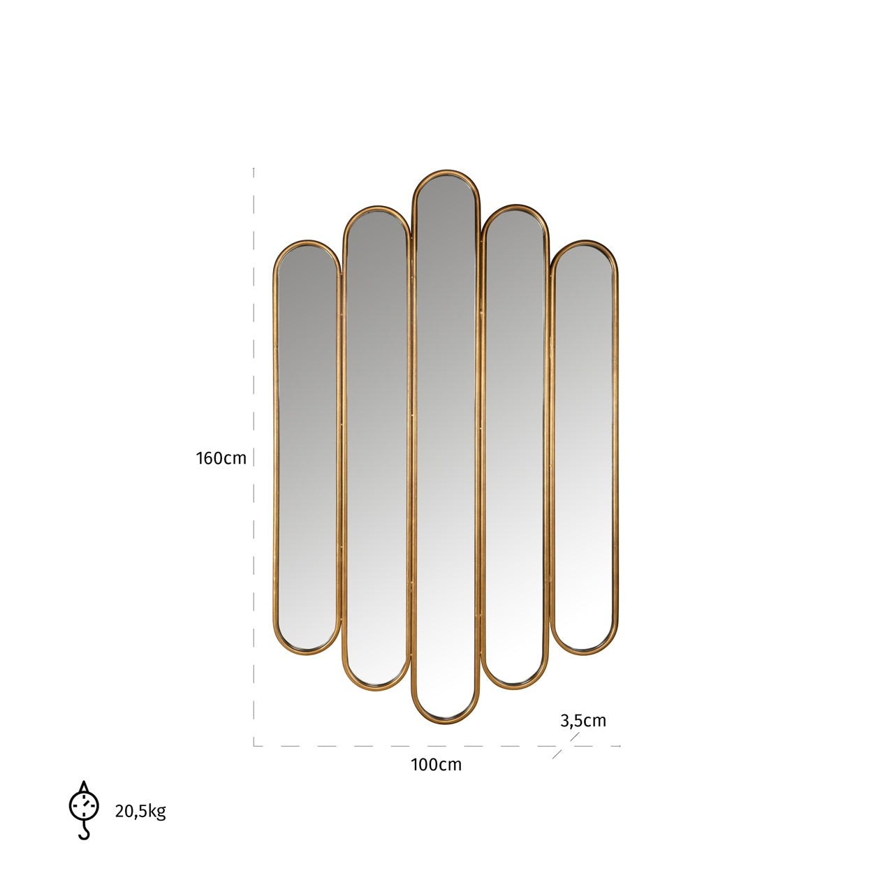 Chelsey Gold Wall Mirror