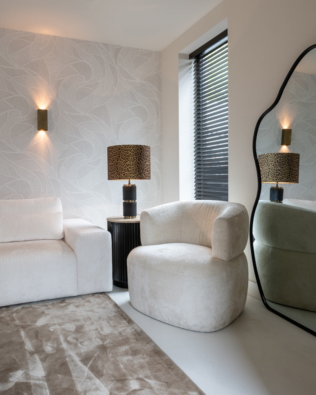 Aldon Black Metal Mirror