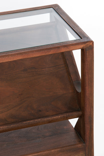 Yuki Acacia Wood & Glass Console Table