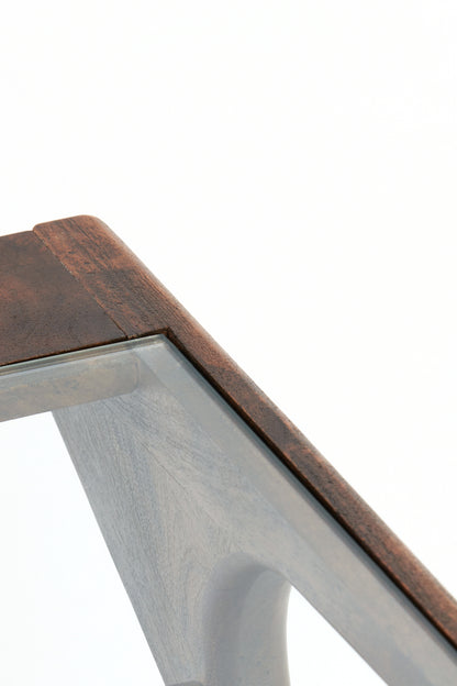 Yuki Acacia Wood & Glass Coffee Table