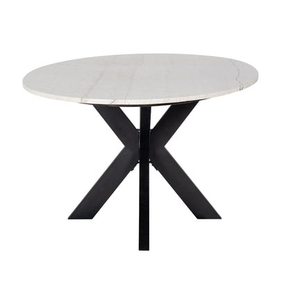 Lexington Oval Dining Table – White Carrara Marble