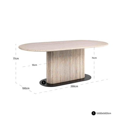 La Cantera Beige Dining Table 200cm