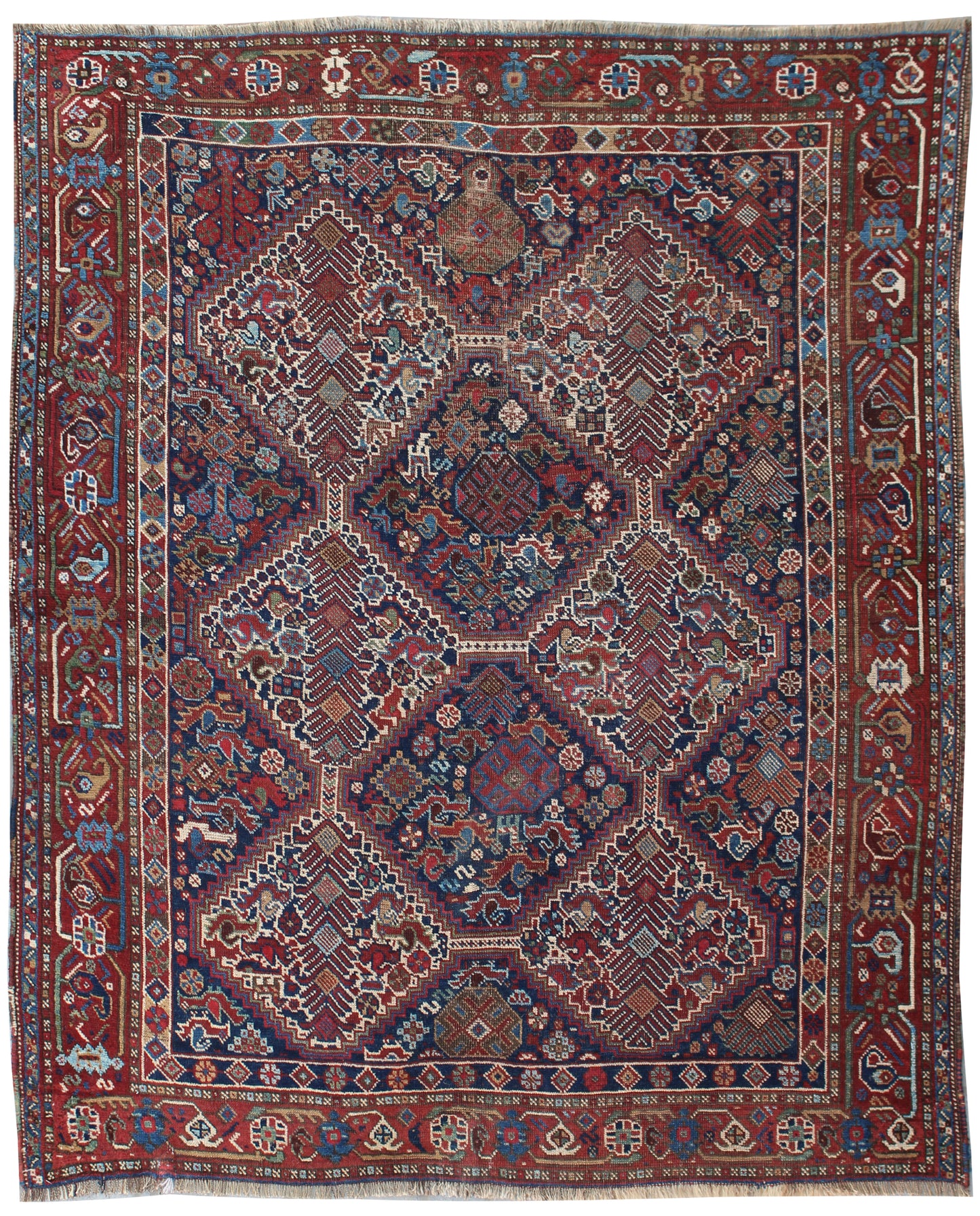Antique Khamseh Rug