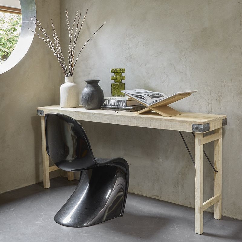 Limewash Folding Console Table