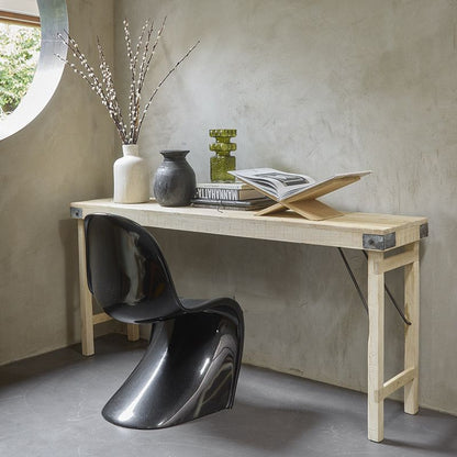 Limewash Folding Console Table