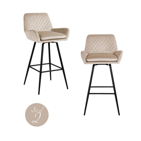 Linsey Khaki Bar Stool (Set of 2)