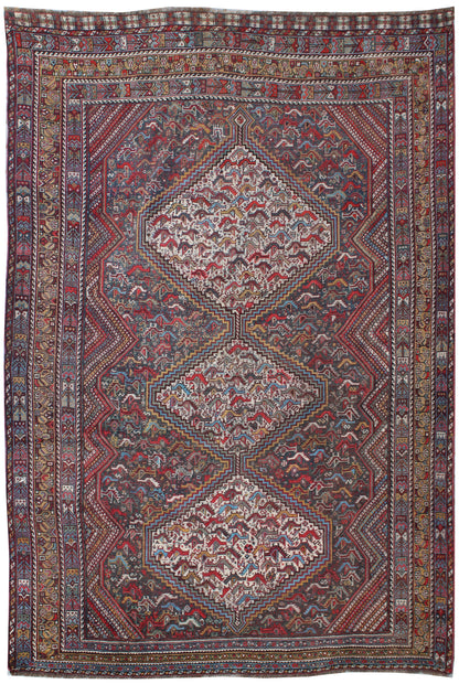 Antique Khamseh Rug