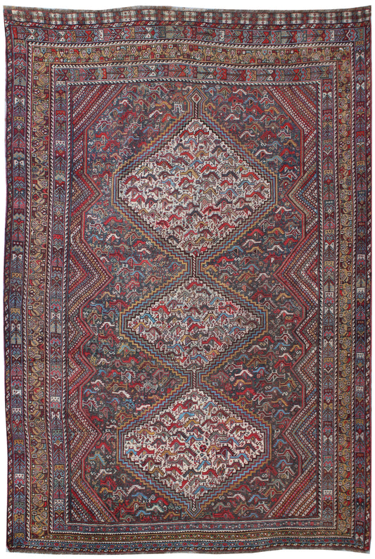 Antique Khamseh Rug