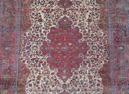 Antique Kashan Silk Rug