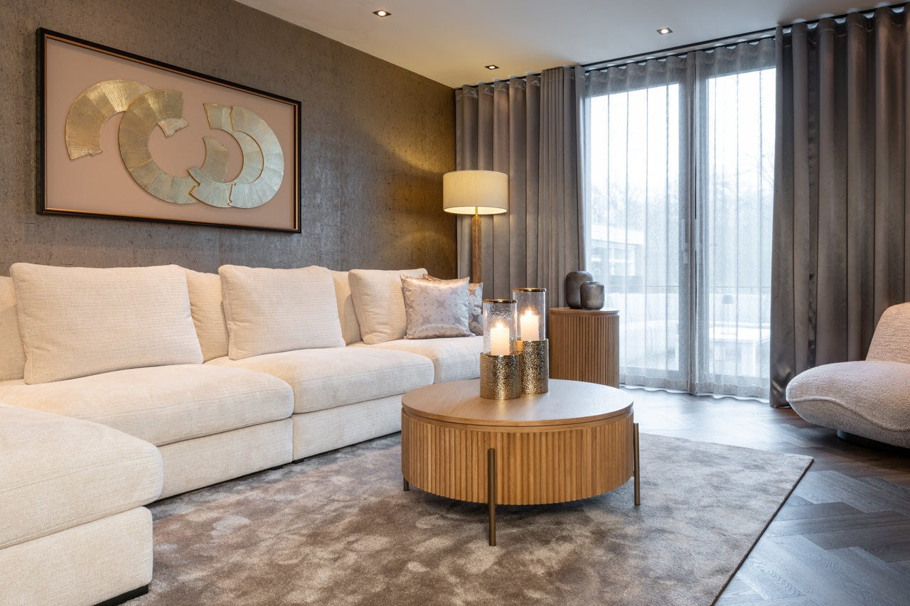 Belfort Round Coffee Table Natural Oak