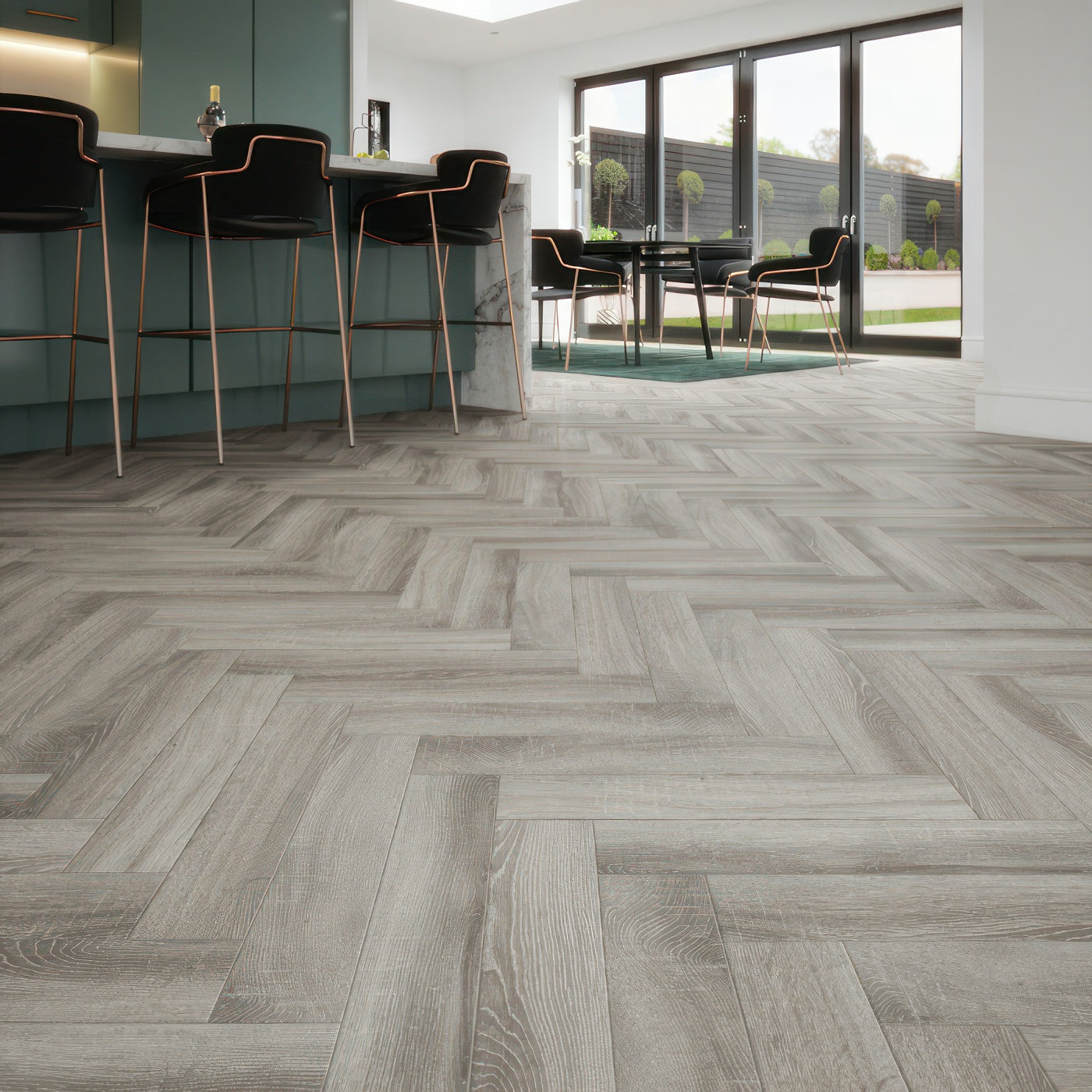 Platinum Grey Herringbone