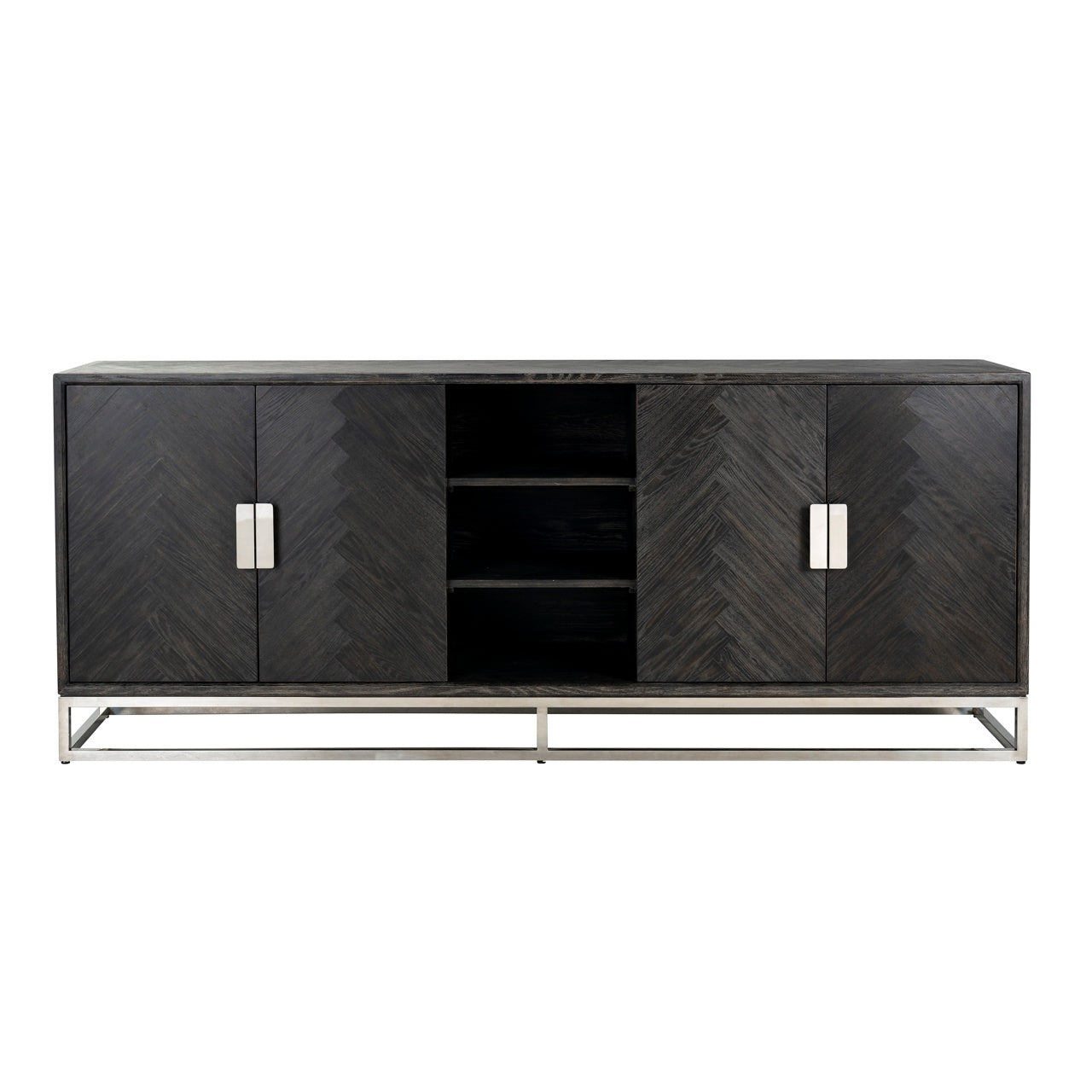 Blackbone 4 Door Sideboard Silver