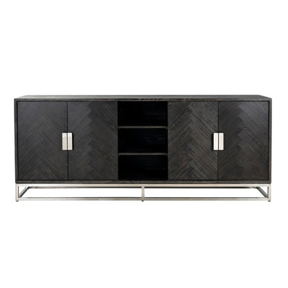 Blackbone 4 Door Sideboard Silver