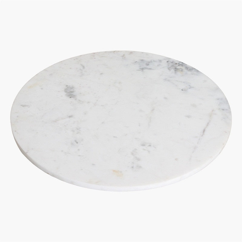 Marble Side Table Round White