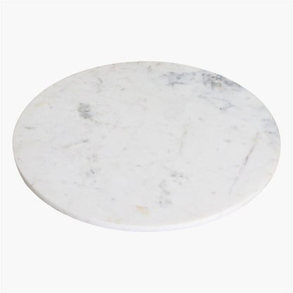 Marble Side Table Round White