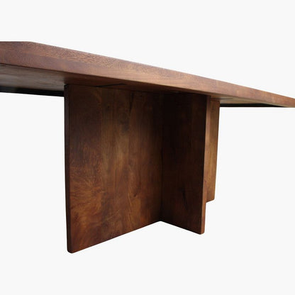 Bullnose Greek Cross Dining Table - Mango Wood