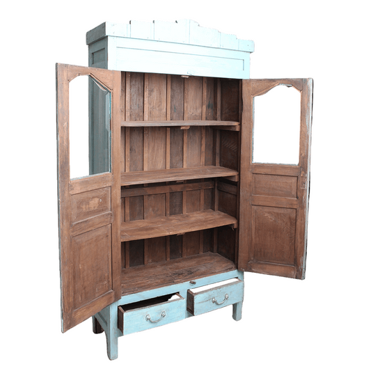 Light Blue Tall 2-Door Cabinet