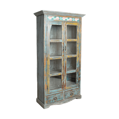 8-Panel Blue & Yellow Cabinet