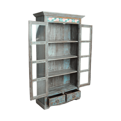 8-Panel Blue & Yellow Cabinet