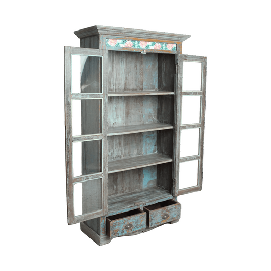 8-Panel Blue & Yellow Cabinet