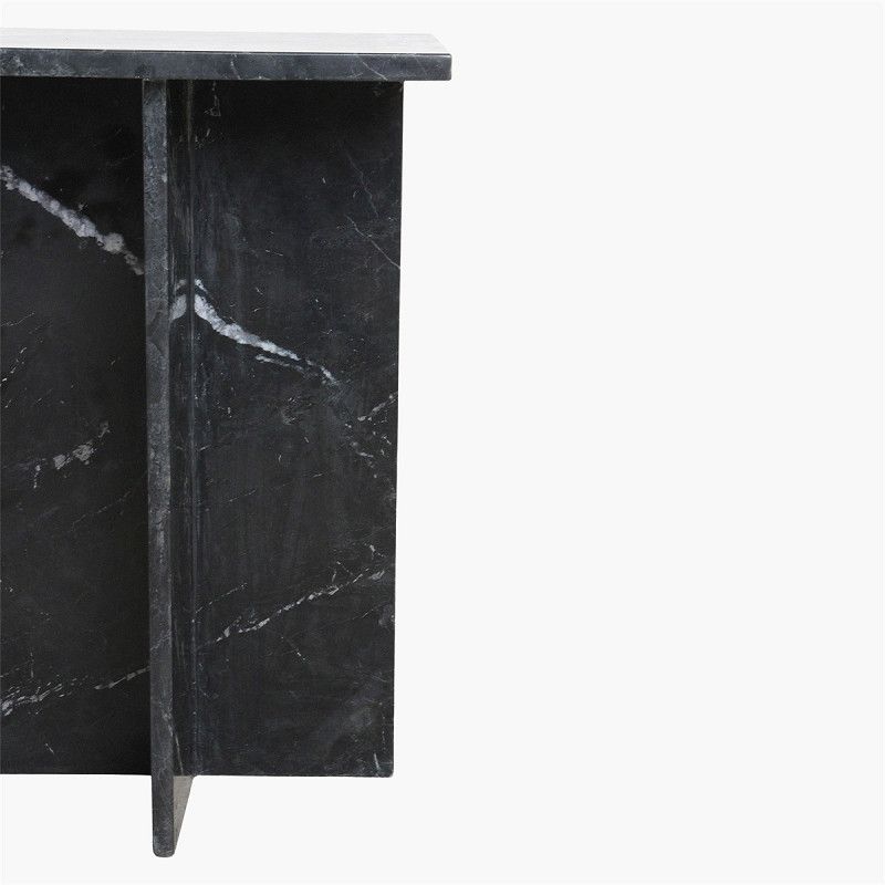 Shanghai Side Table in Black Marble