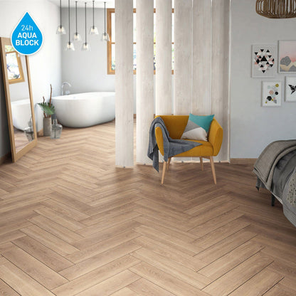 Empire Herringbone Laminate Flooring – 12mm Water-Resistant Range