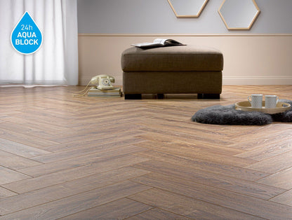 Empire Herringbone Laminate Flooring – 12mm Water-Resistant Range