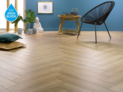 Empire Herringbone Laminate Flooring – 12mm Water-Resistant Range