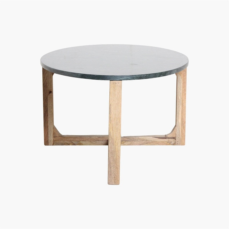 Marble Coffee Table Oval Green