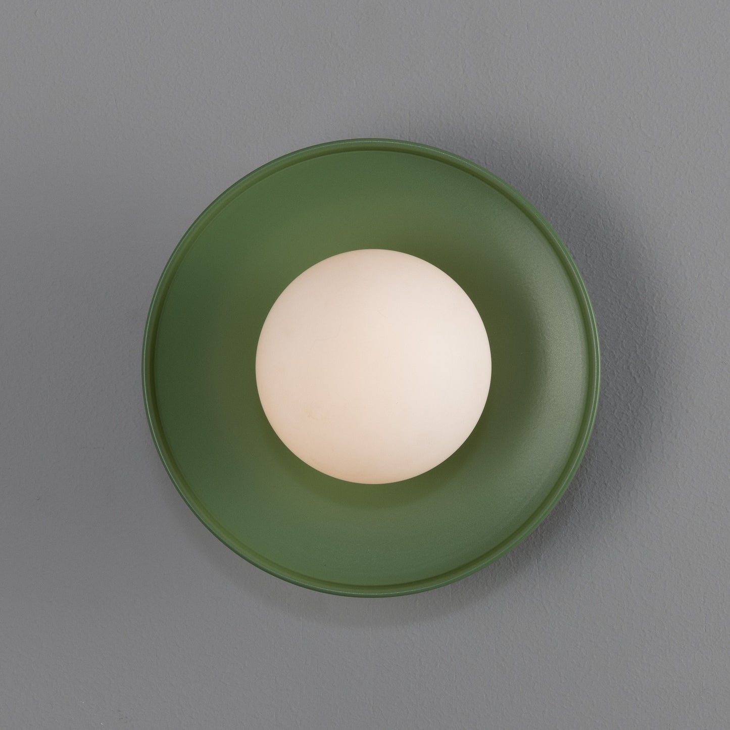 Aosta Brass Disc Bathroom Wall Light with Glass Globe 16.2cm IP65