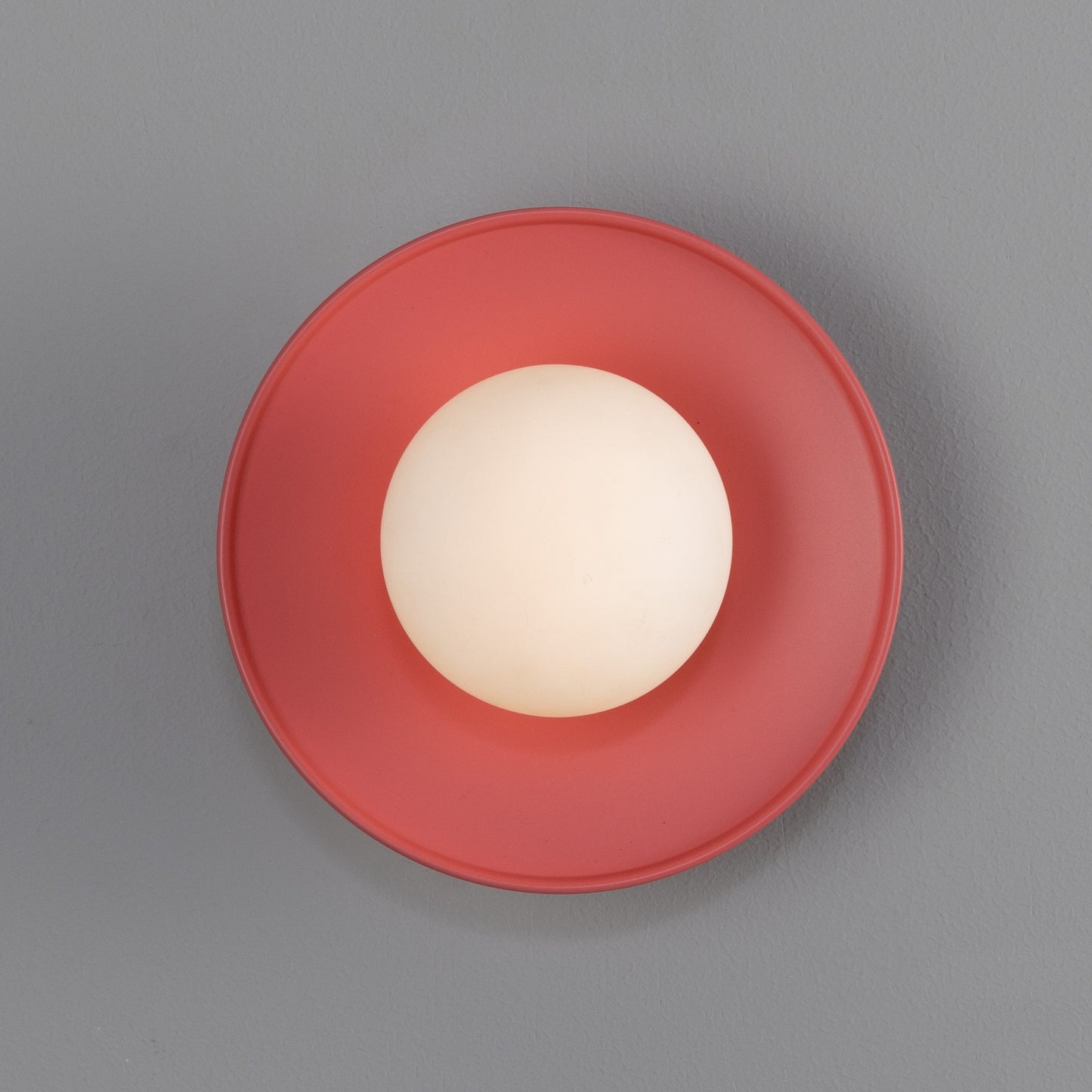 Aosta Brass Disc Bathroom Wall Light with Glass Globe 16.2cm IP65