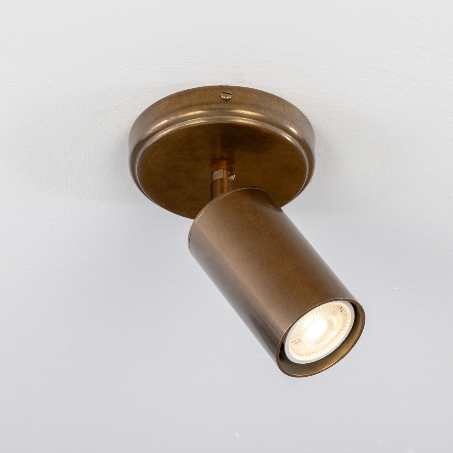 Evanston Directional Brass Ceiling Spotlight 8.5cm IP20