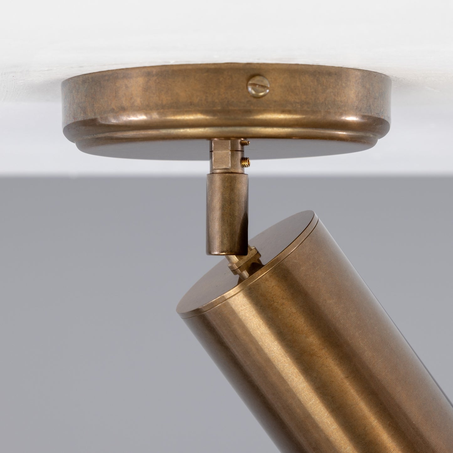 Evanston Directional Brass Ceiling Spotlight 8.5cm IP20