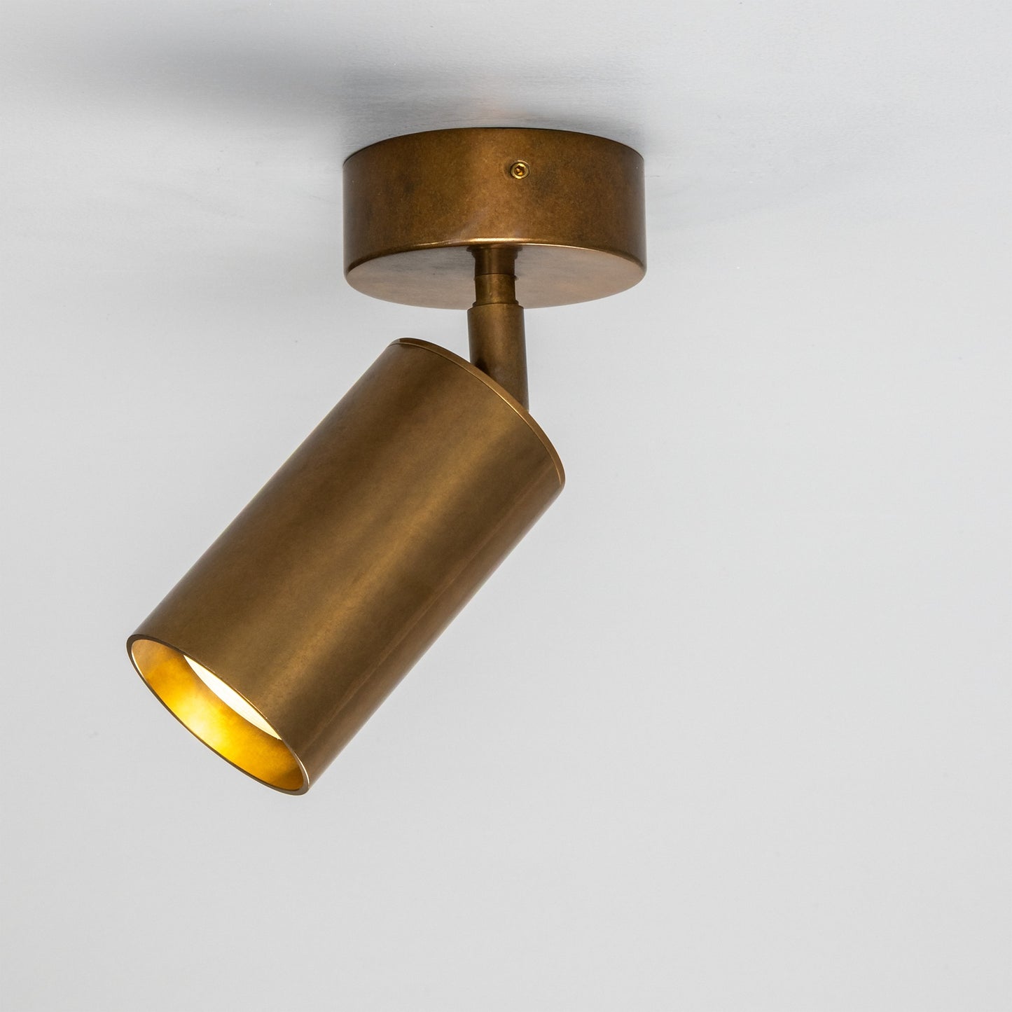 Evanston Directional Brass Ceiling Spotlight 8.5cm IP20