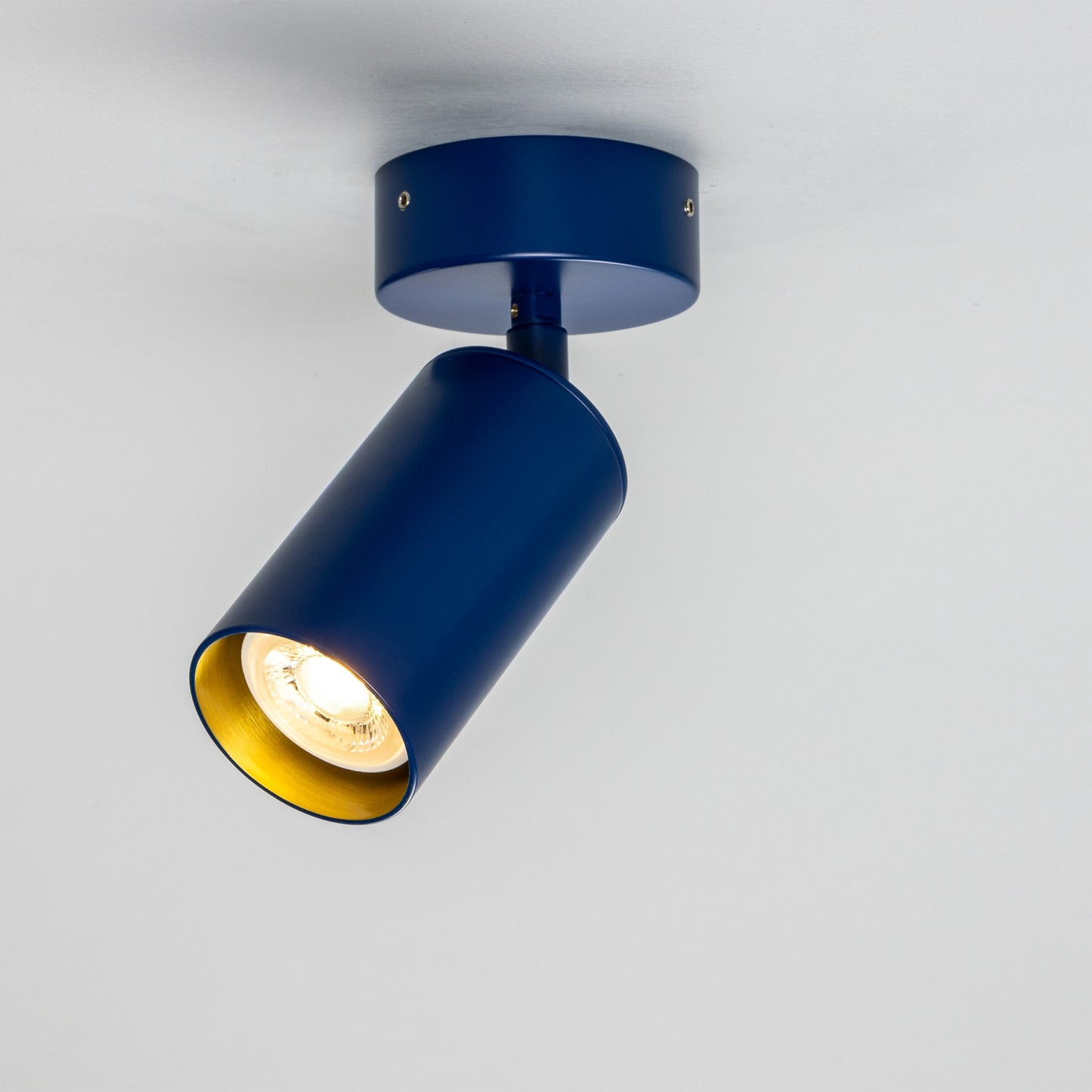 Evanston Directional Brass Ceiling Spotlight 8.5cm IP20