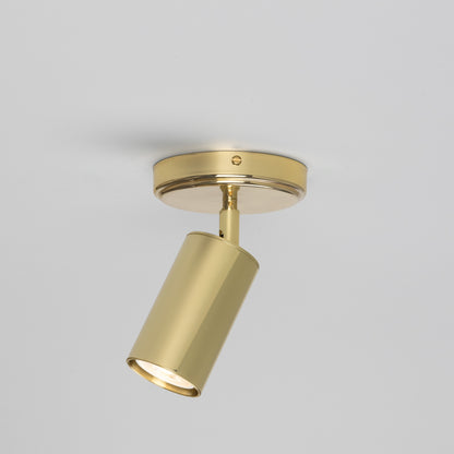 Evanston Directional Brass Ceiling Spotlight 8.5cm IP20