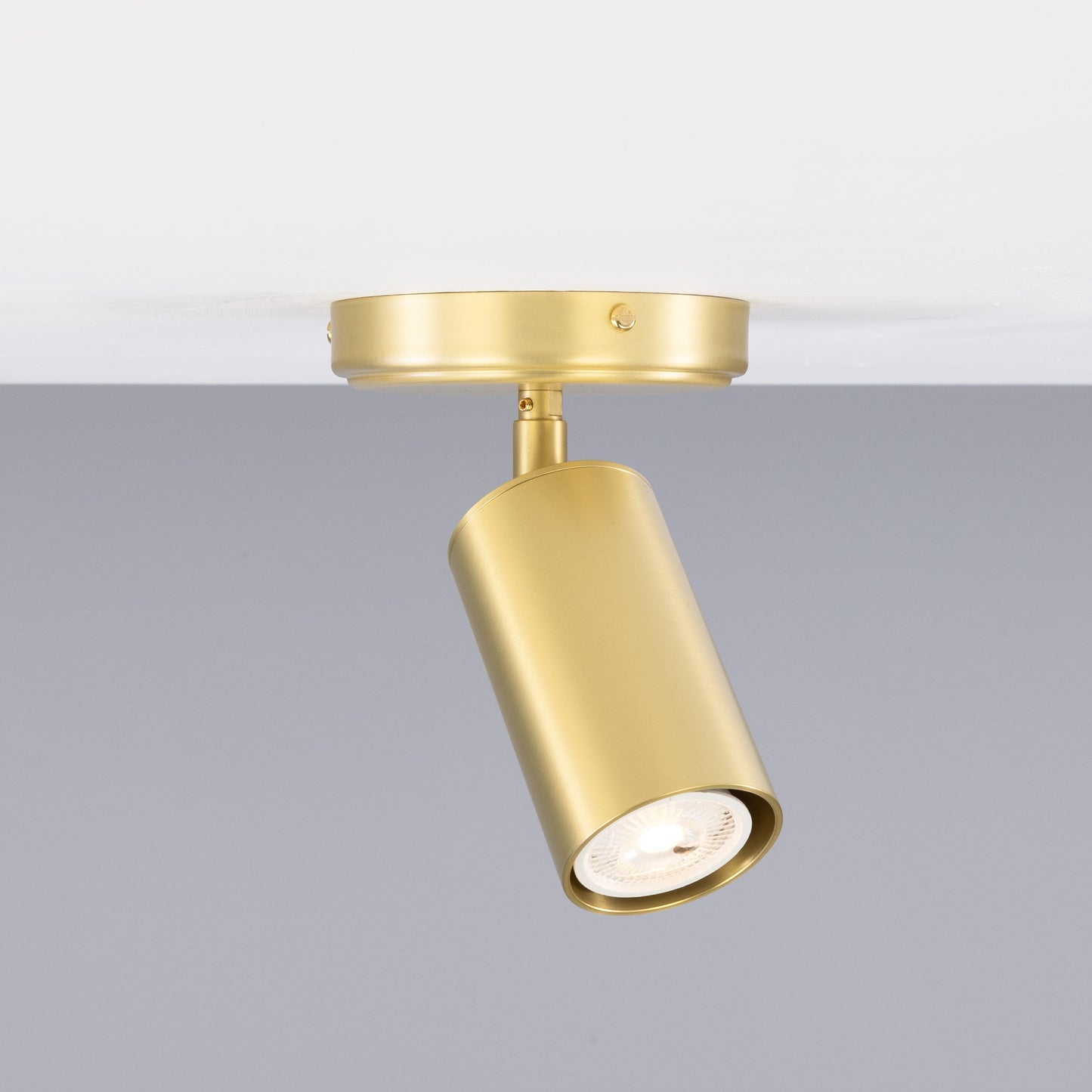 Evanston Directional Brass Ceiling Spotlight 8.5cm IP20