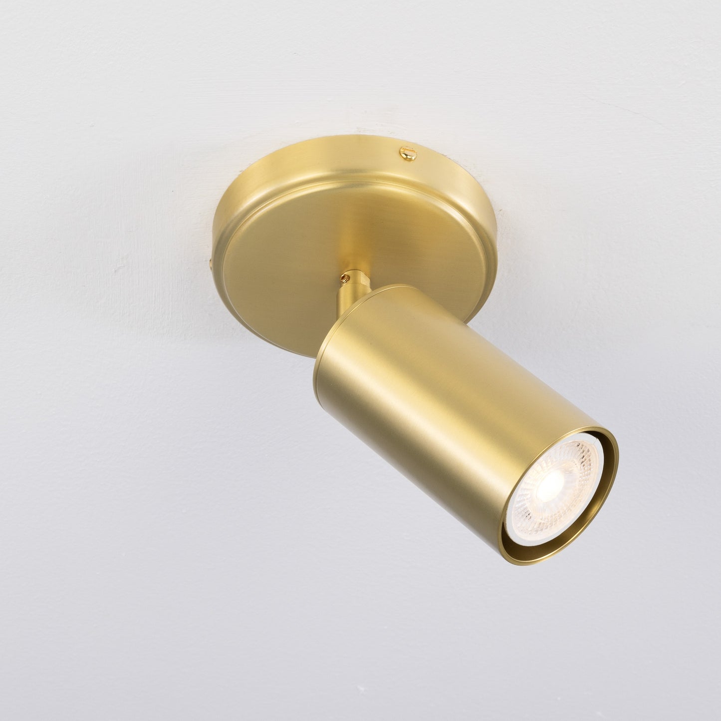 Evanston Directional Brass Ceiling Spotlight 8.5cm IP20