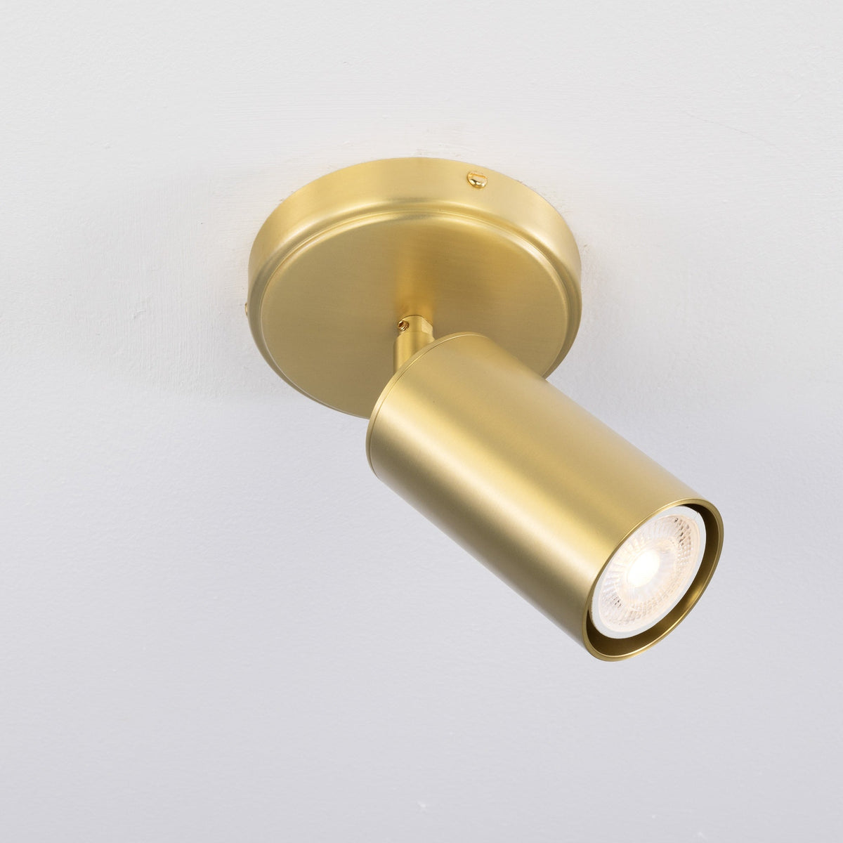 Evanston Directional Brass Ceiling Spotlight 8.5cm IP20