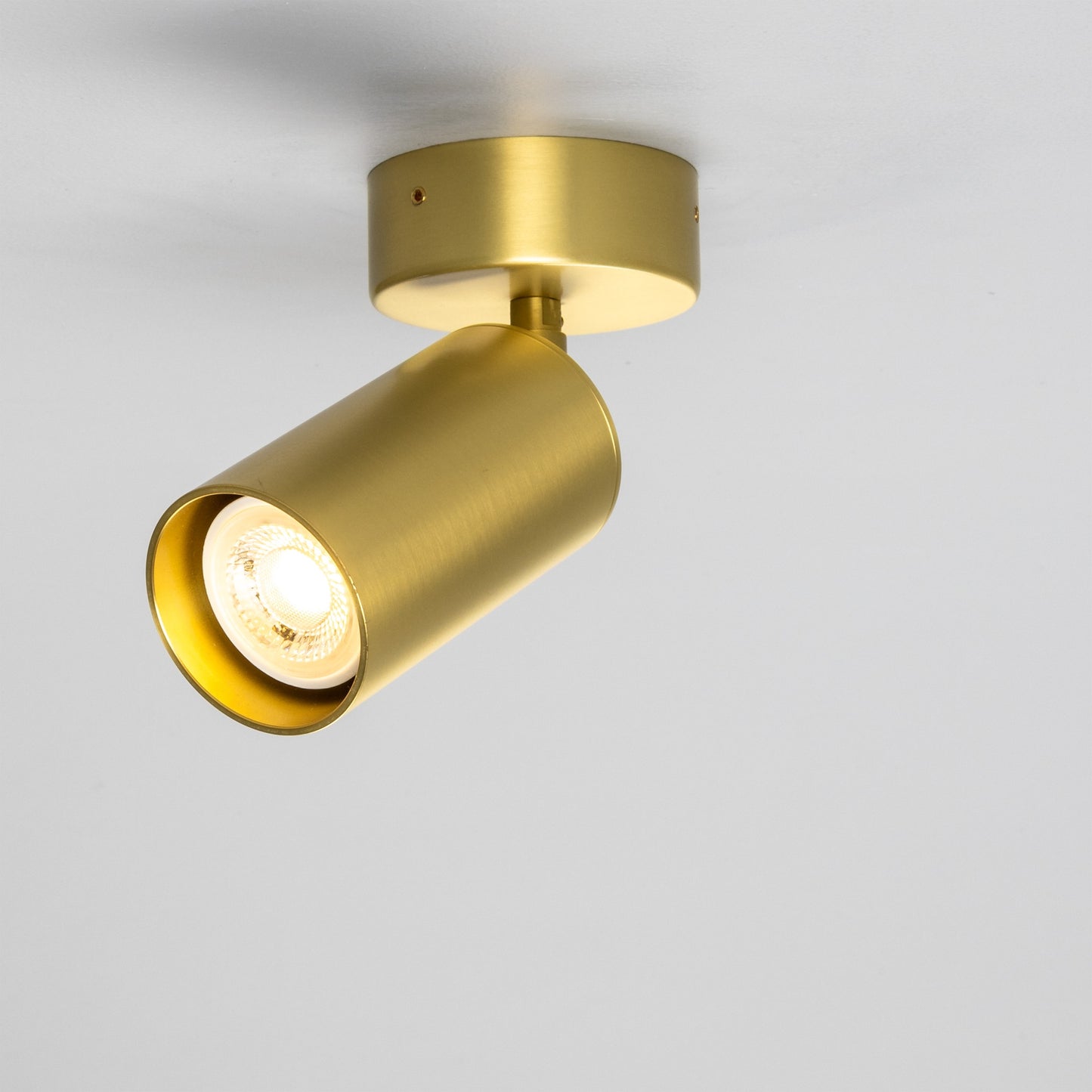 Evanston Directional Brass Ceiling Spotlight 8.5cm IP20