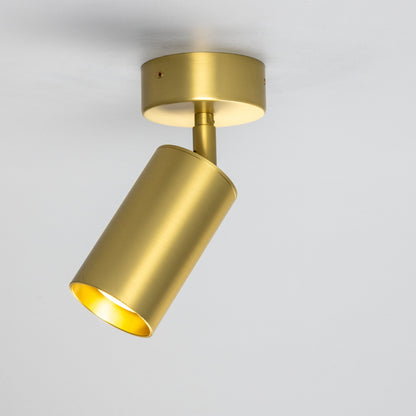 Evanston Directional Brass Ceiling Spotlight 8.5cm IP20