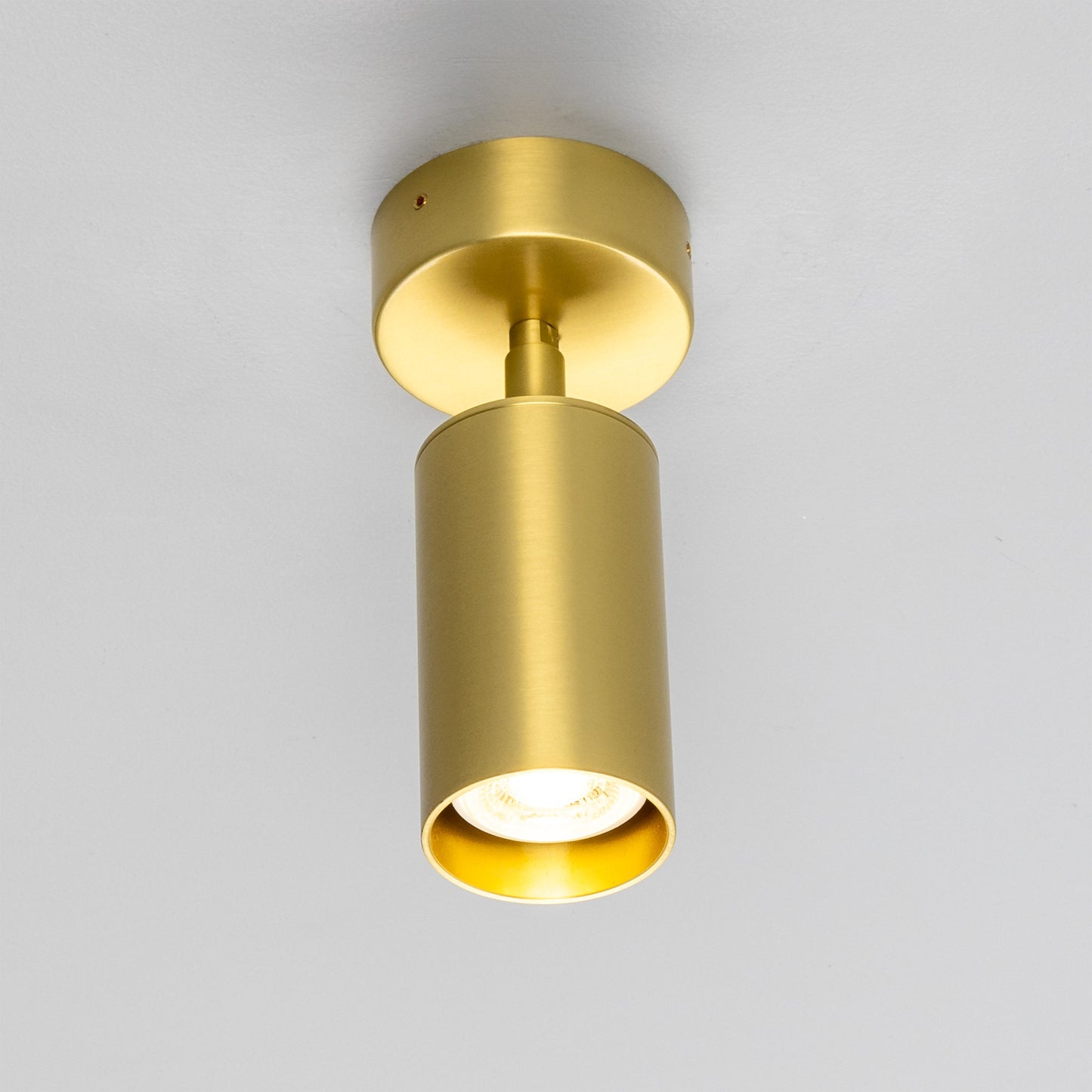 Evanston Directional Brass Ceiling Spotlight 8.5cm IP20