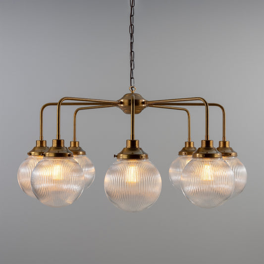 Genoa Eight Light Prismatic Glass Chandelier