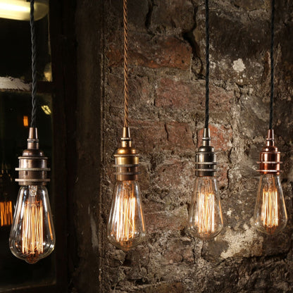 Lome Vintage Braided Pendant Light 8cm IP20