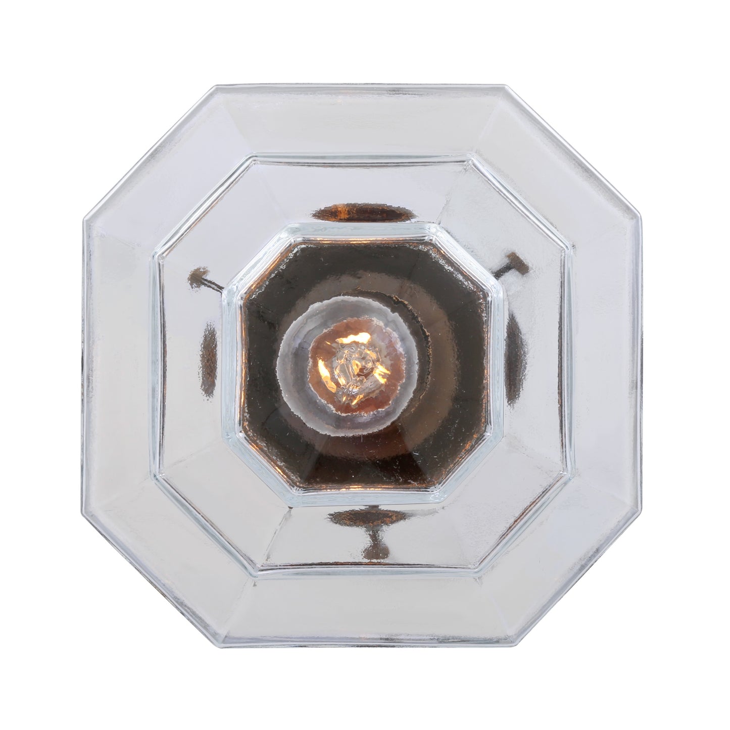 Novato Pendant with Hexagonal Stepped Glass Shade 35cm IP20